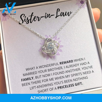 Sister In Law - Wonderful Reward - Love Knot Necklace