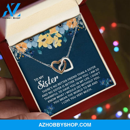 Sister - The World To Me - Perfect Pair Silver Necklace