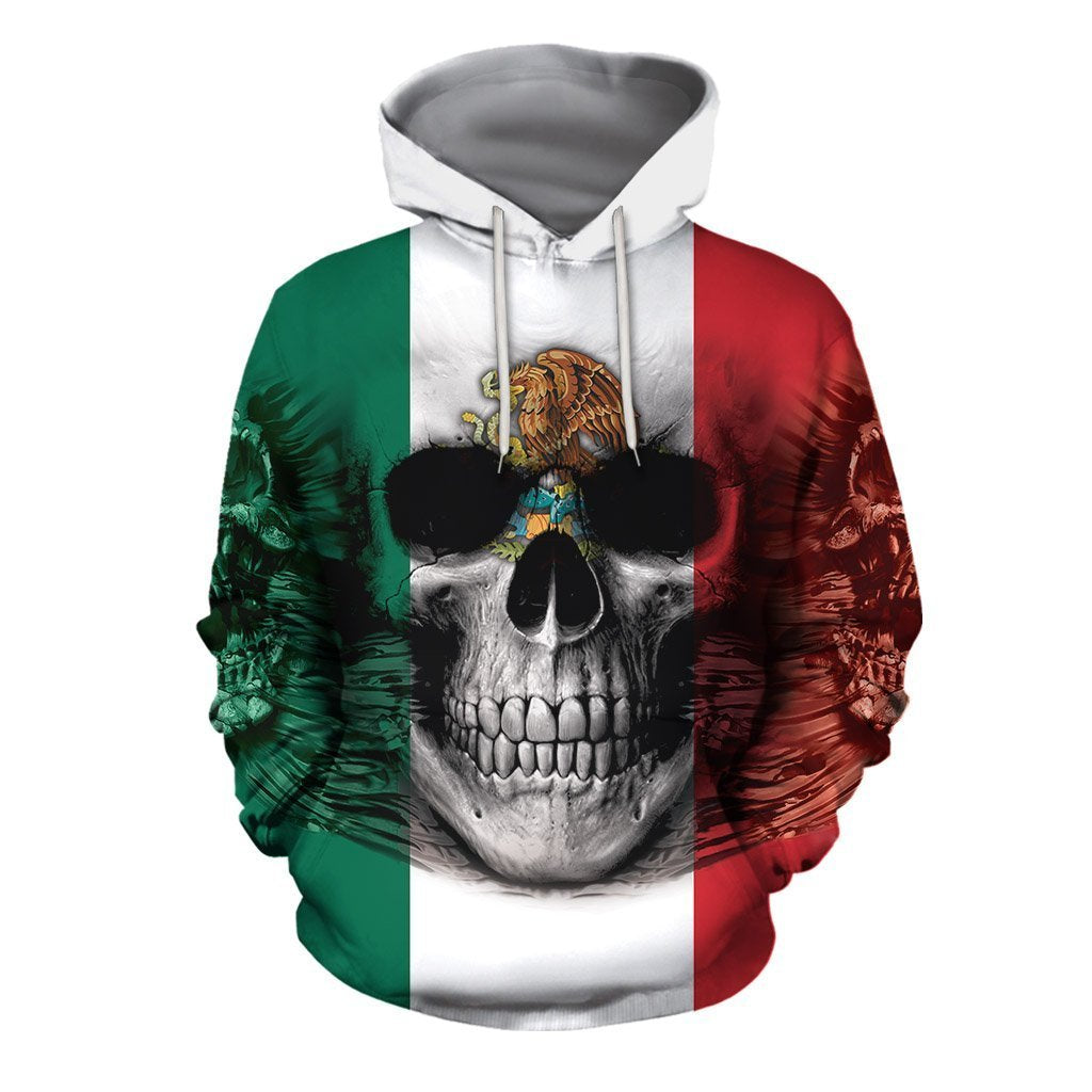 Unisex Hoodie All Over Print Skull Gifts All Over Mexican Skull Unisex Hoodie