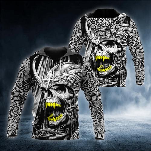 Gold Teeths Viking 3D All Over Printed Unisex Hoodie US Size