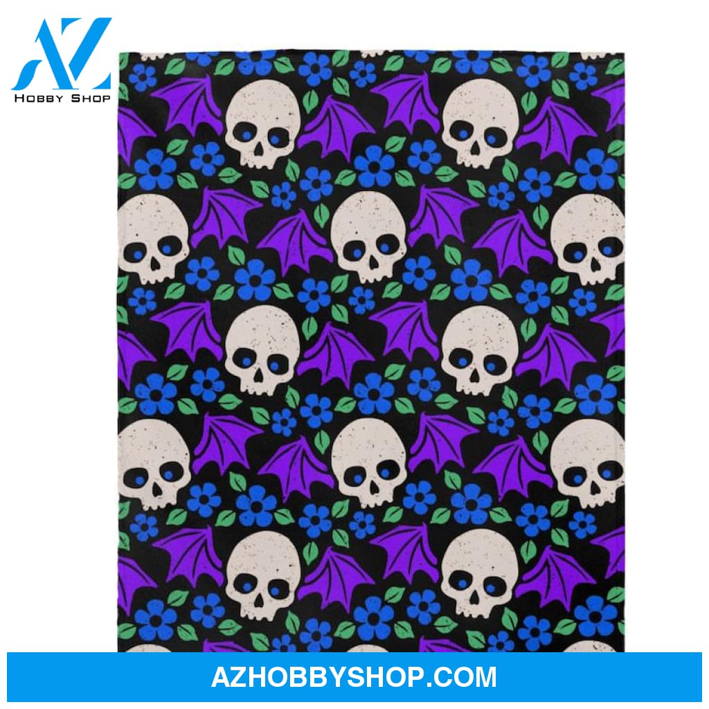 Skulls Blanket,Halloween Blanke,Fall Home Decor,Halloween Bedding, Gift Home Decor Bedding Couch Sofa Soft And Comfy Cozy