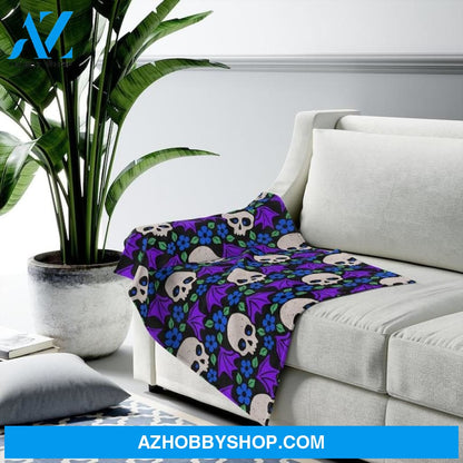 Skulls Blanket,Halloween Blanke,Fall Home Decor,Halloween Bedding, Gift Home Decor Bedding Couch Sofa Soft And Comfy Cozy