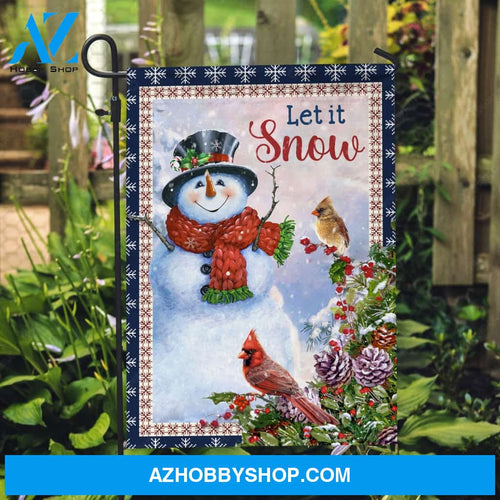 Snowman painting, Christmas vibe, Amazing cardinal, Let it snow - Jesus Flag
