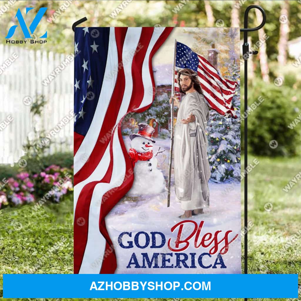 Snowman, Winter garden, The US Flag, Come to Jesus - Jesus Flag