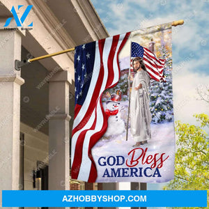 Snowman, Winter garden, The US Flag, Come to Jesus - Jesus Flag