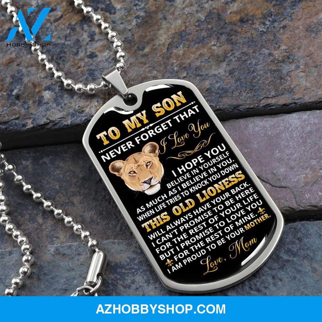 Son - Believe in Yourself - Military Necklace