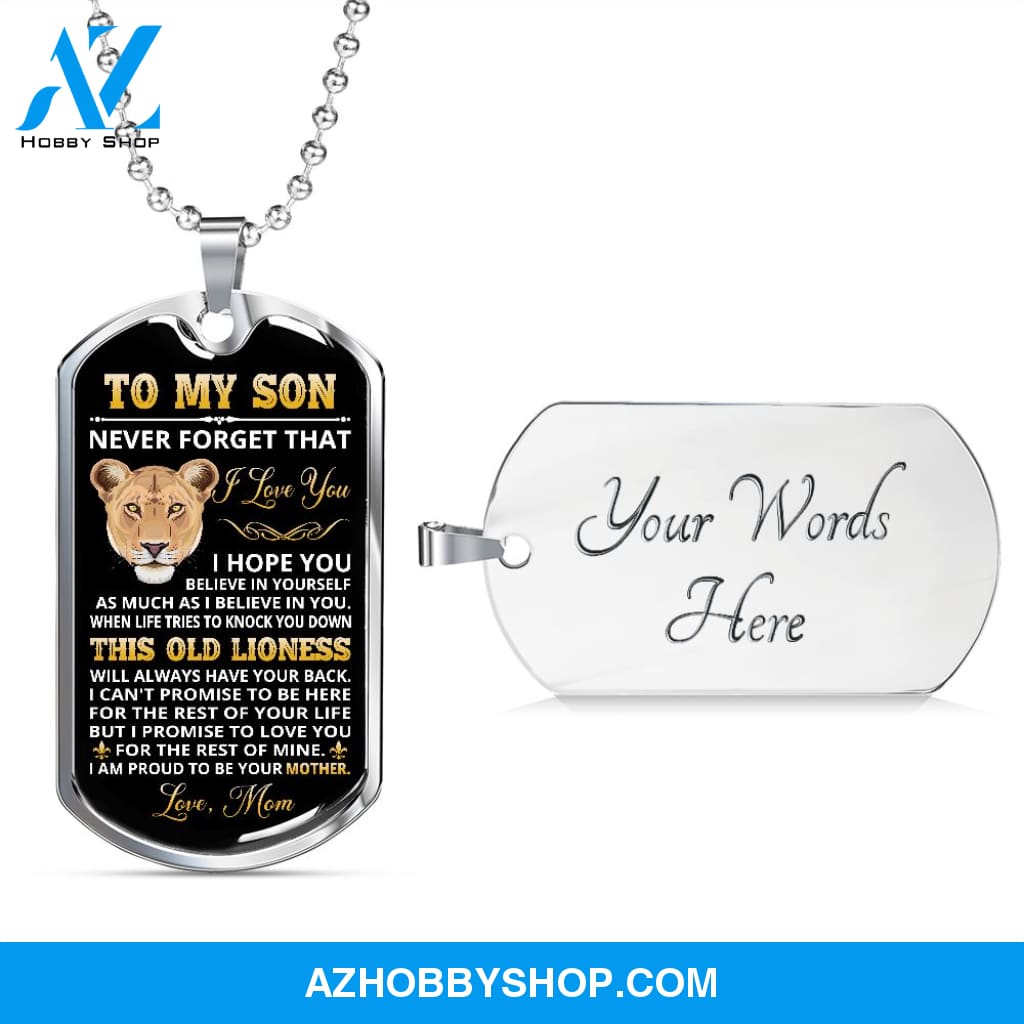 Son - Believe in Yourself - Military Necklace