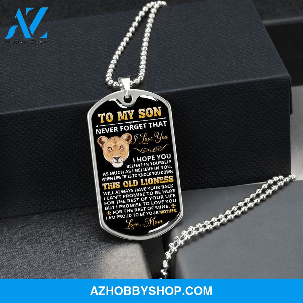 Son - Believe in Yourself - Military Necklace