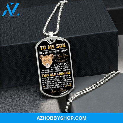 Son - Believe in Yourself - Military Necklace