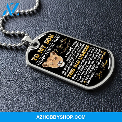 Son - Believe in Yourself - Military Necklace