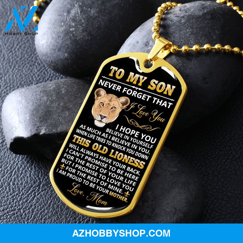 Son - Believe in Yourself - Military Necklace