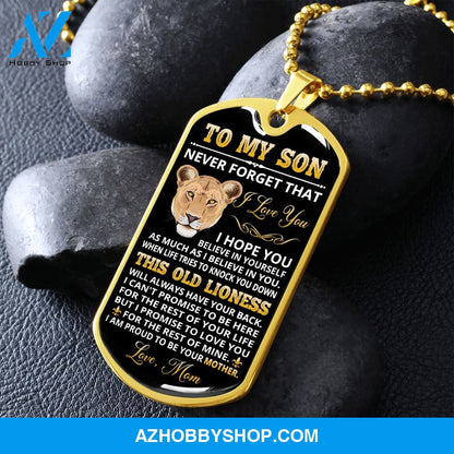 Son - Believe in Yourself - Military Necklace