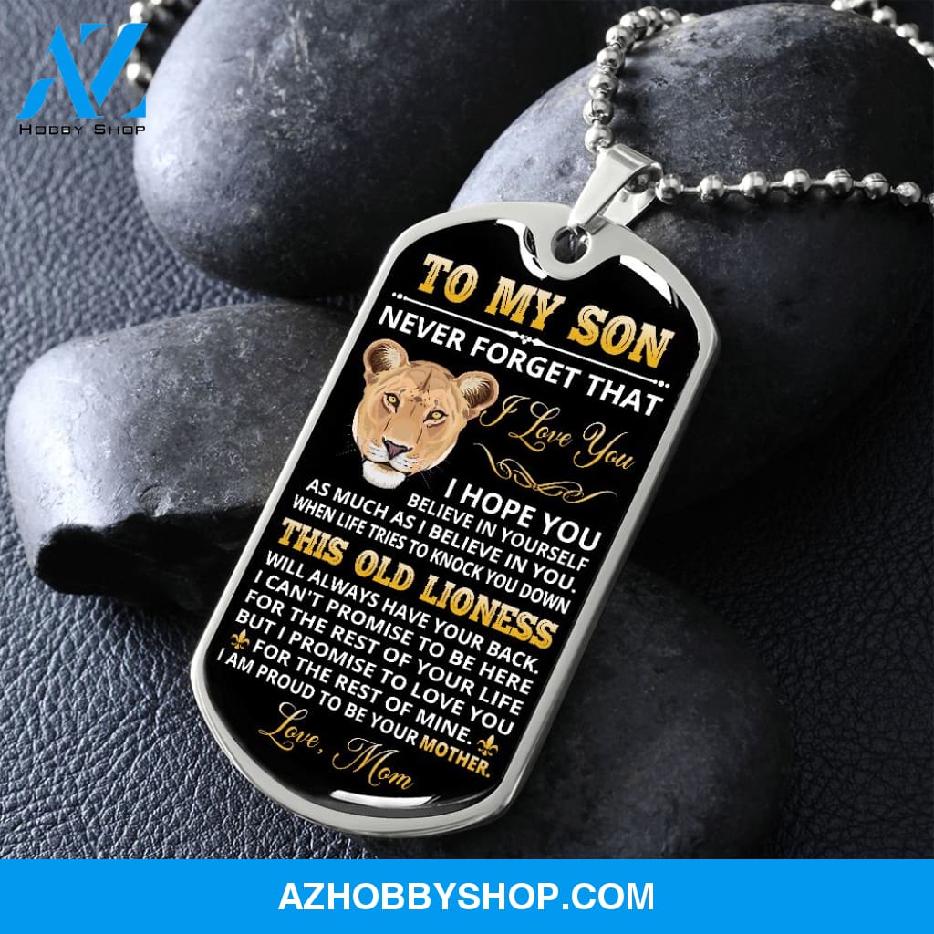 Son - Believe in Yourself - Military Necklace