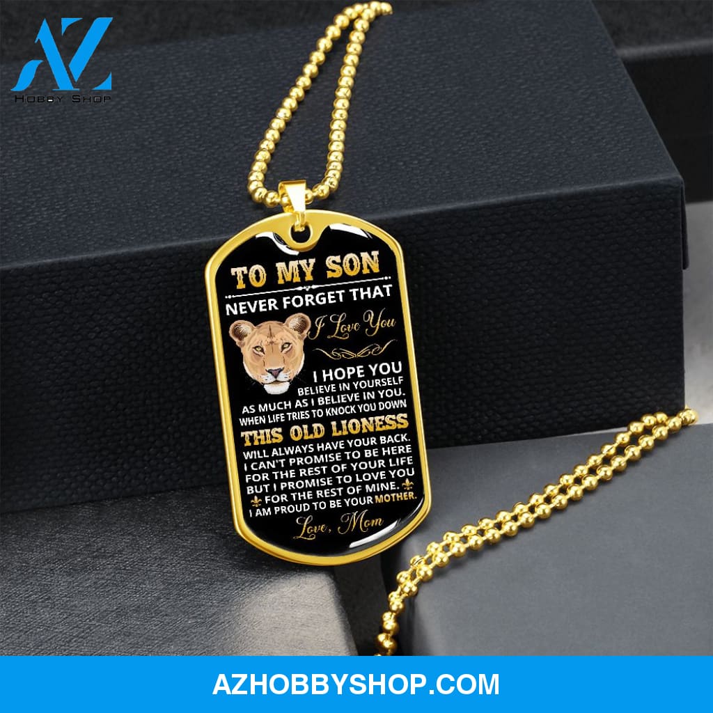 Son - Believe in Yourself - Military Necklace