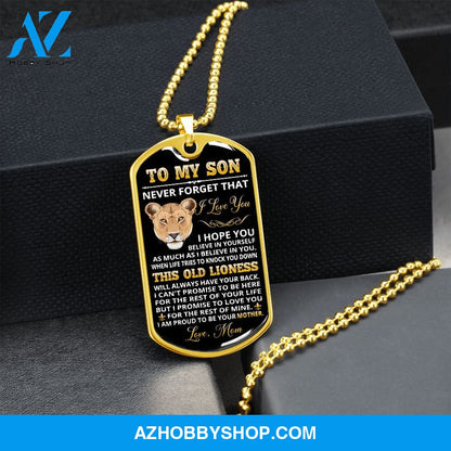 Son - Believe in Yourself - Military Necklace