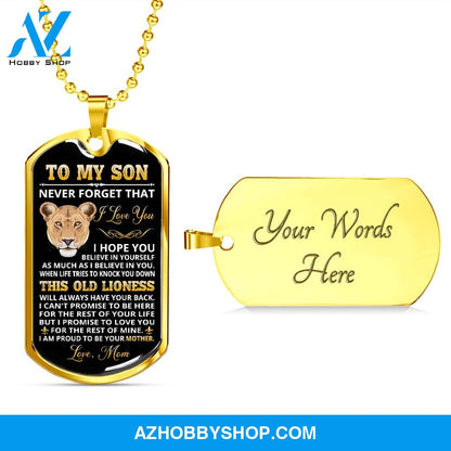 Son - Believe in Yourself - Military Necklace
