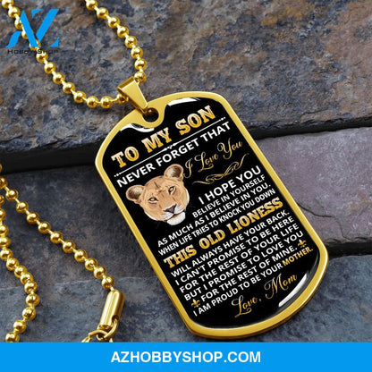 Son - Believe in Yourself - Military Necklace