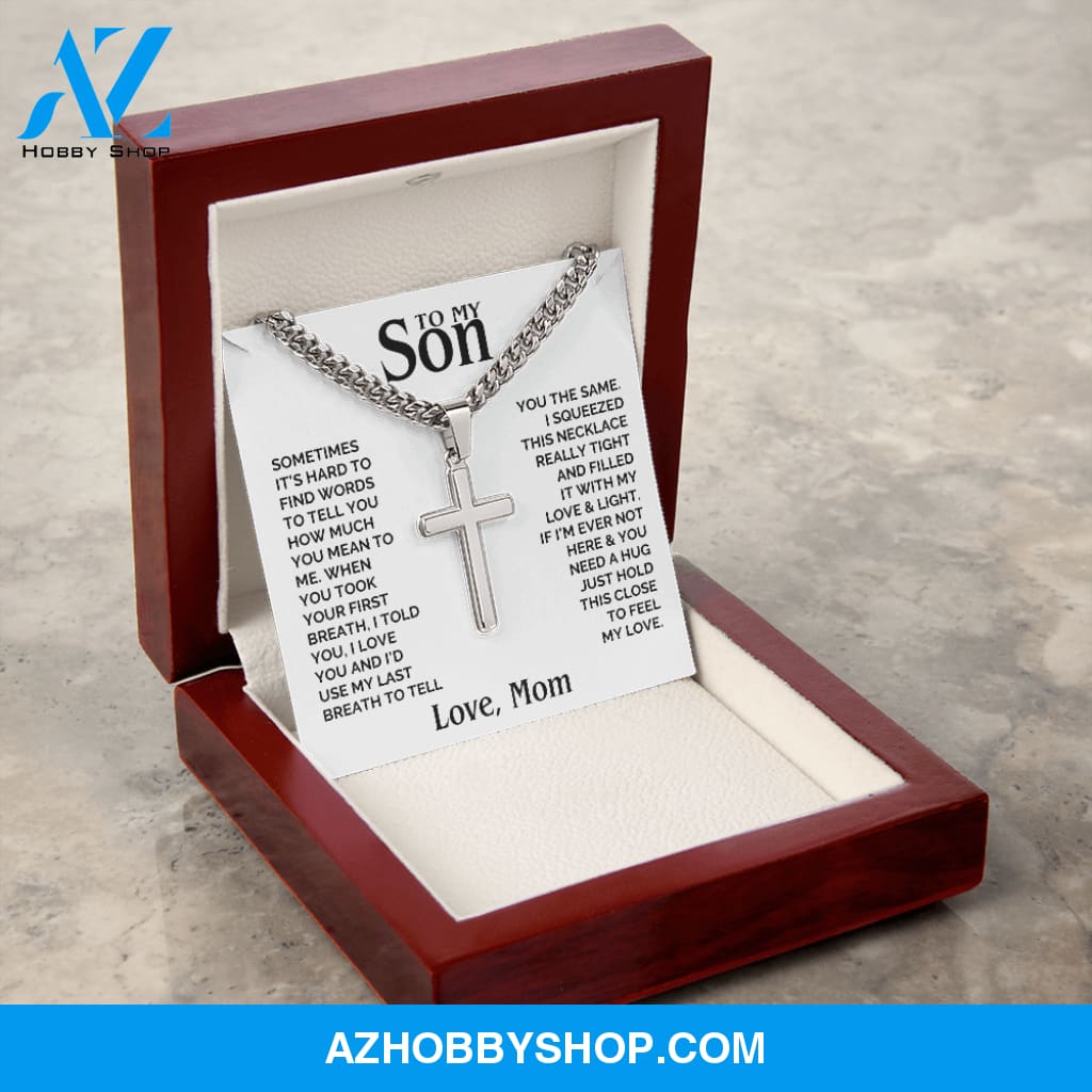 Son - First Breath - Cross Cuban Link Chain