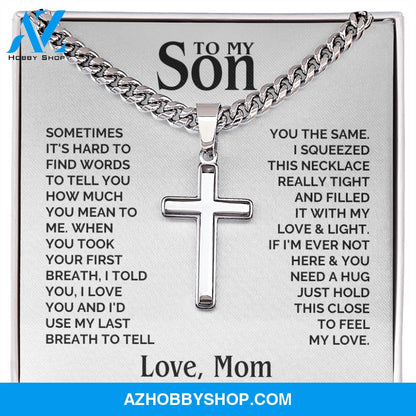 Son - First Breath - Cross Cuban Link Chain