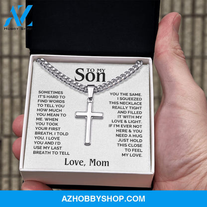 Son - First Breath - Cross Cuban Link Chain