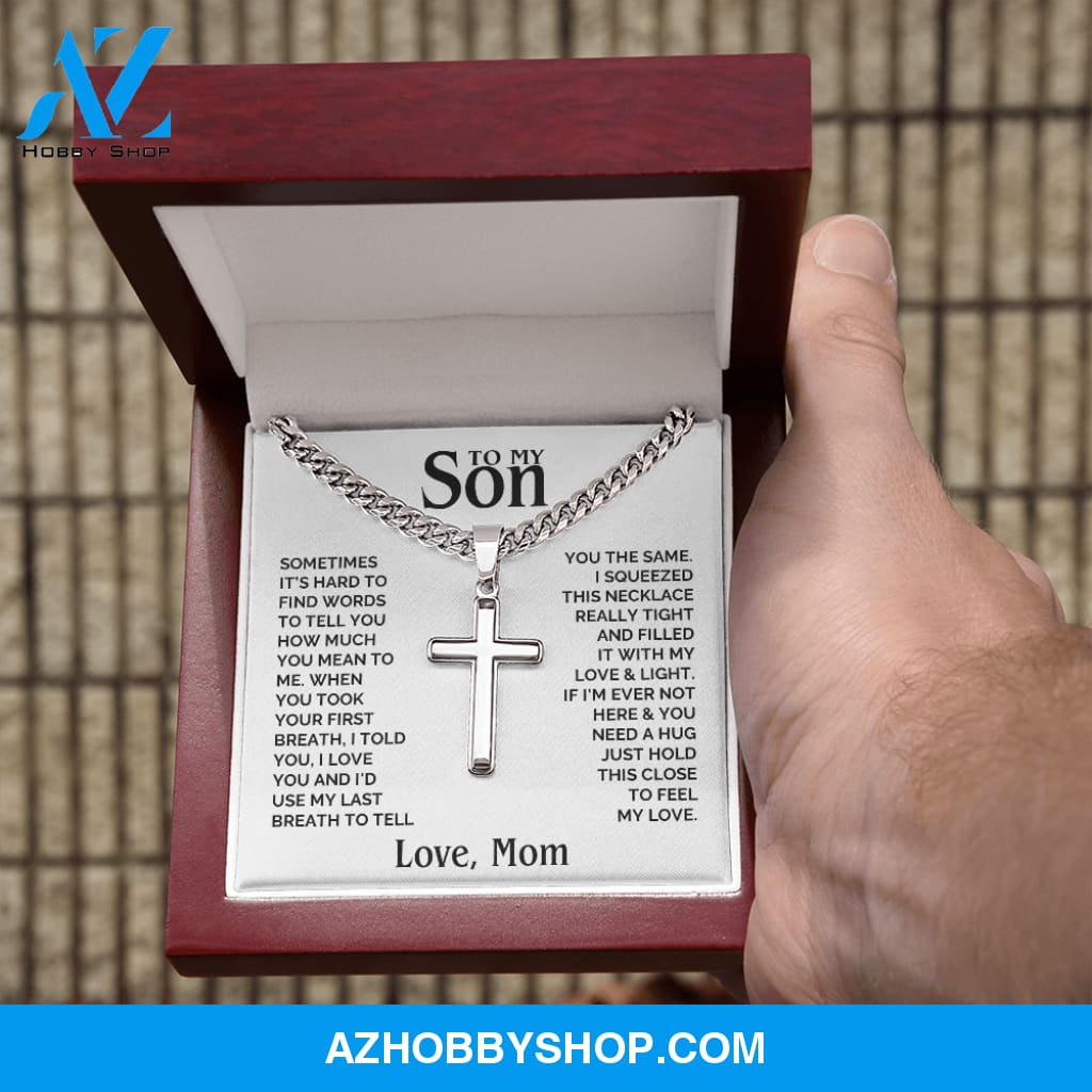 Son - First Breath - Cross Cuban Link Chain
