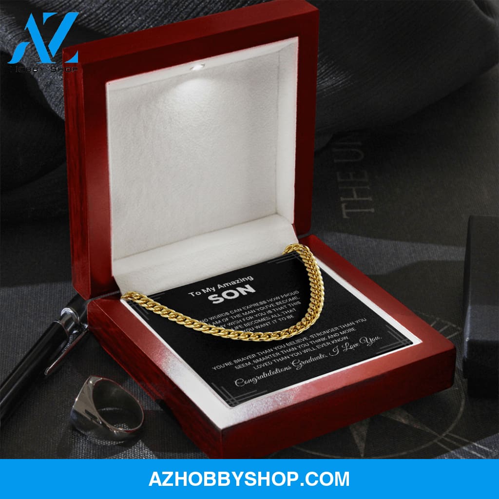 Son - Graduation Cuban Link Chain Gift