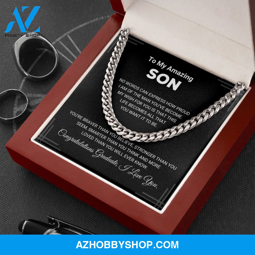 Son - Graduation Cuban Link Chain Gift