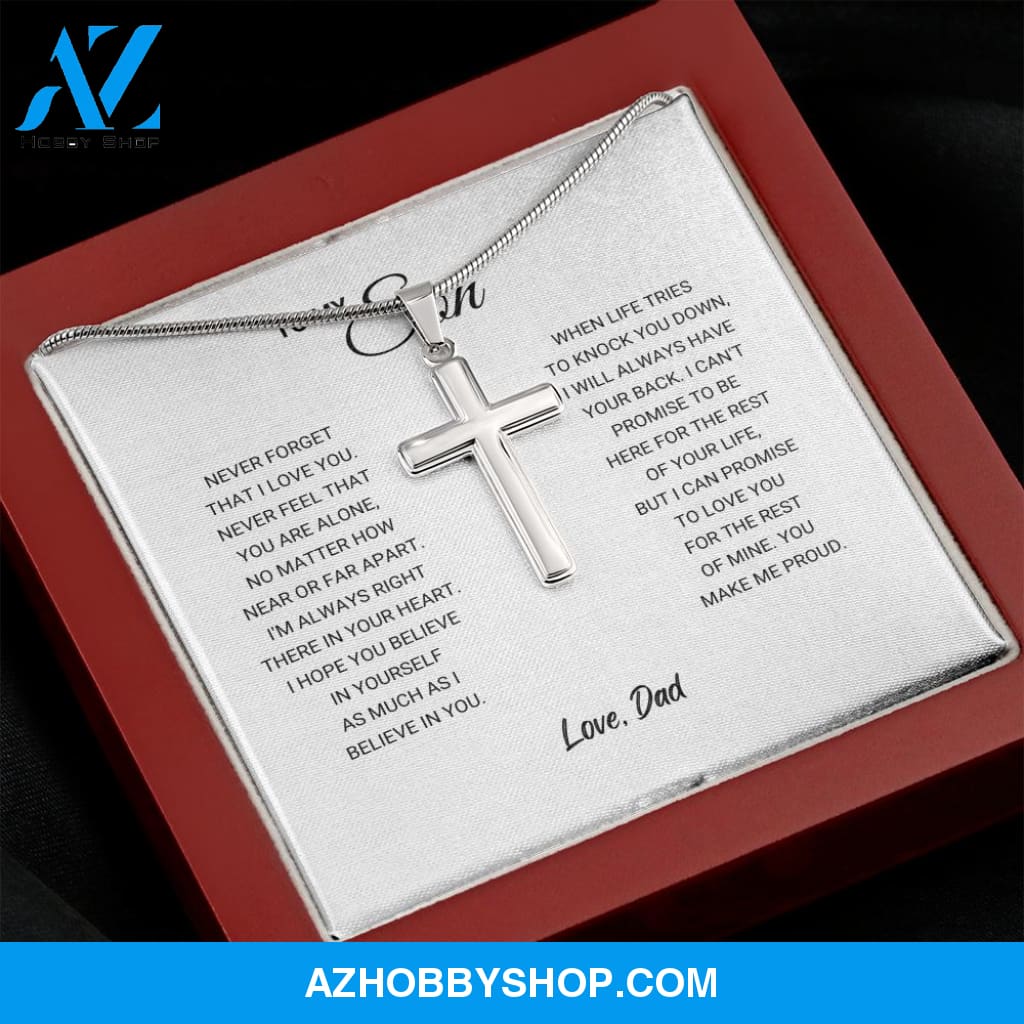Son - Make Me Proud - Artisan Cross Silver Necklace