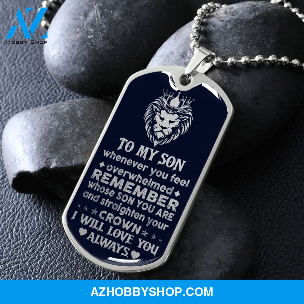 Son - My Wonderful Son - Dog Tag - Military Ball Chain