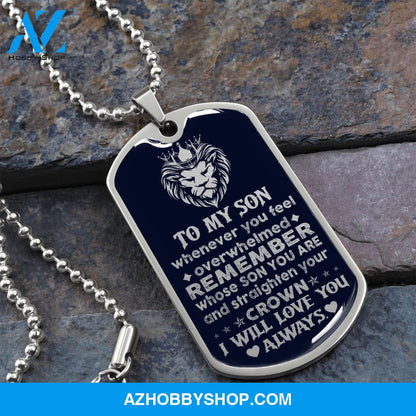 Son - My Wonderful Son - Dog Tag - Military Ball Chain