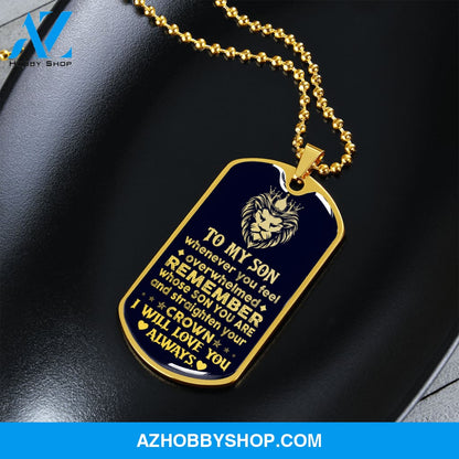 Son - My Wonderful Son - Dog Tag - Military Ball Chain