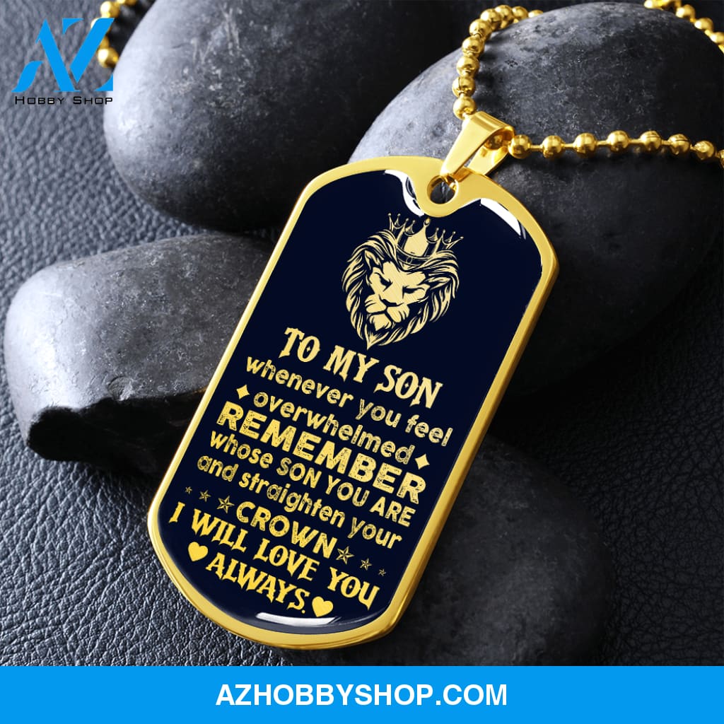 Son - My Wonderful Son - Dog Tag - Military Ball Chain