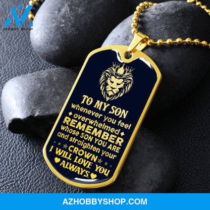 Son - My Wonderful Son - Dog Tag - Military Ball Chain
