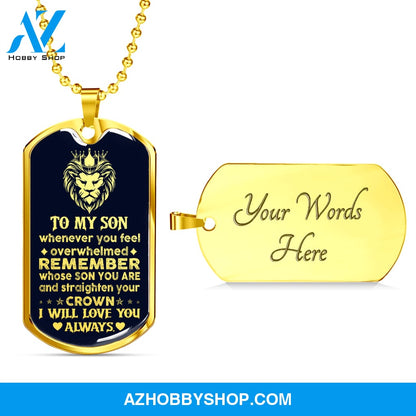 Son - My Wonderful Son - Dog Tag - Military Ball Chain