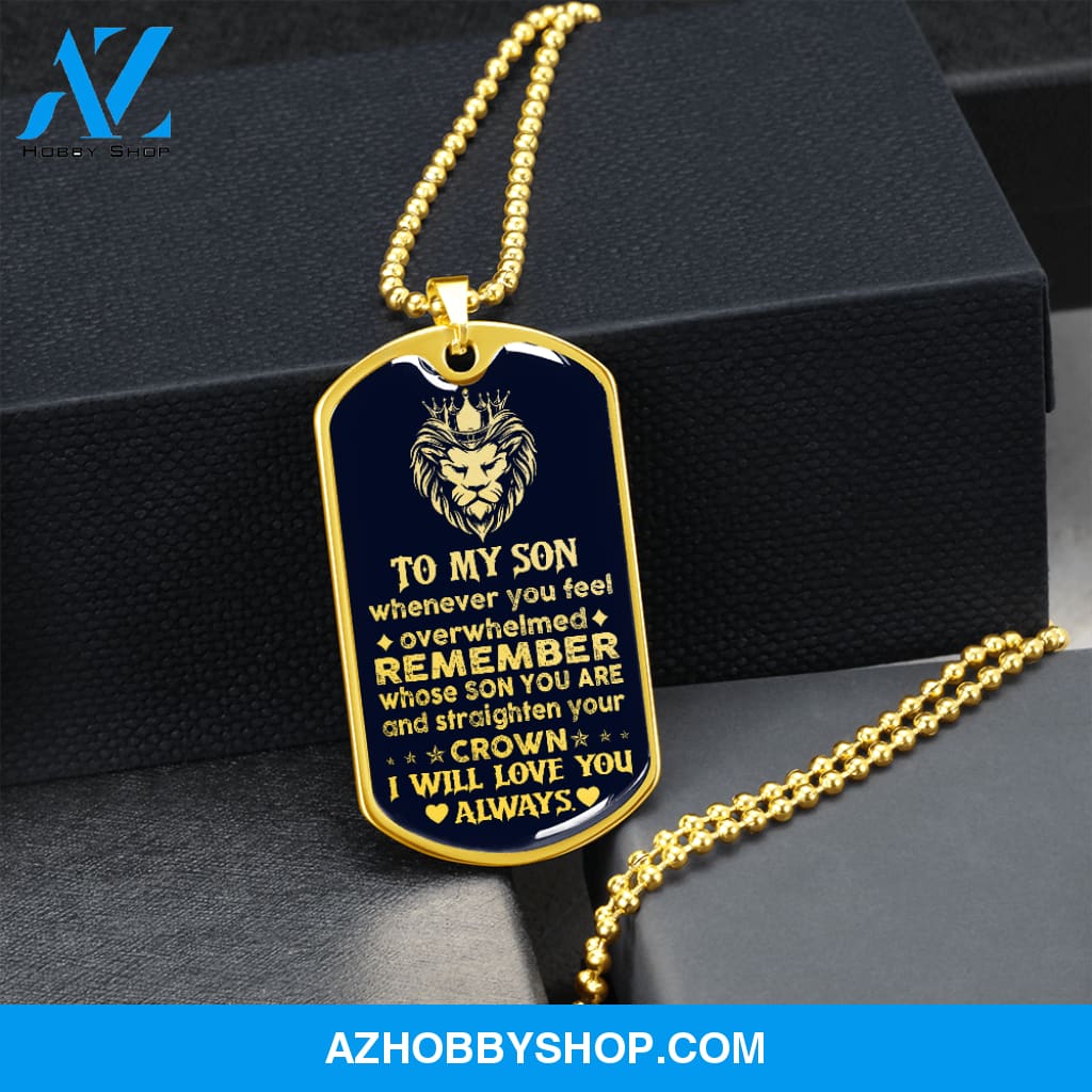 Son - My Wonderful Son - Dog Tag - Military Ball Chain