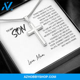 Son - Never Forget - Artisan Cross Silver Necklace