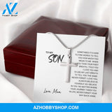 Son - Never Forget - Artisan Cross Silver Necklace