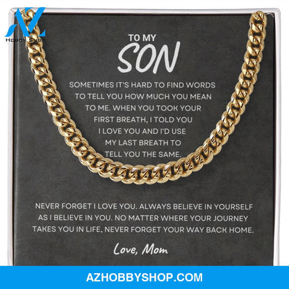 Son - Never Forget - Cuban Link Chain
