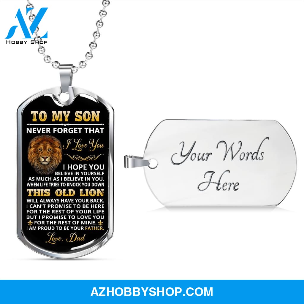 Son - Proud Of You - Military Necklace