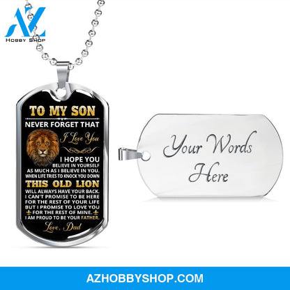 Son - Proud Of You - Military Necklace