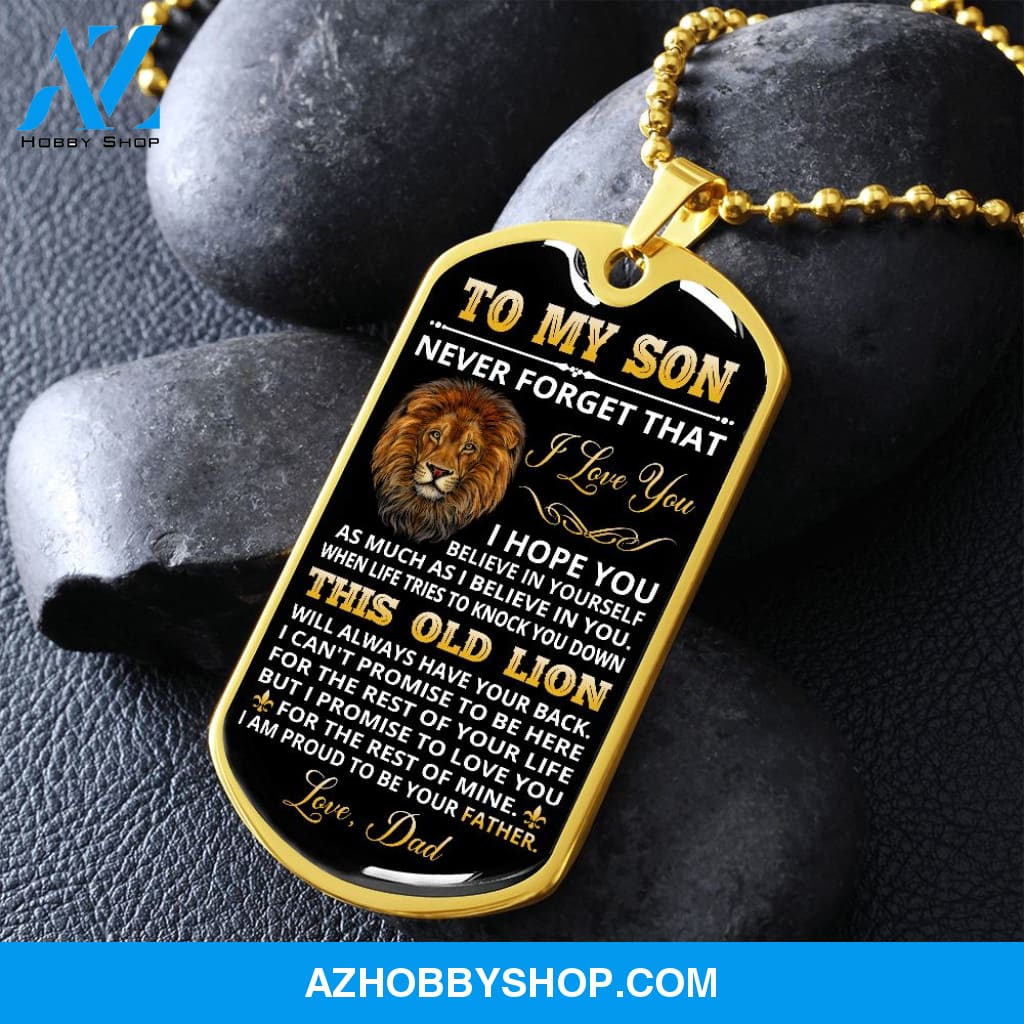 Son - Proud Of You - Military Necklace