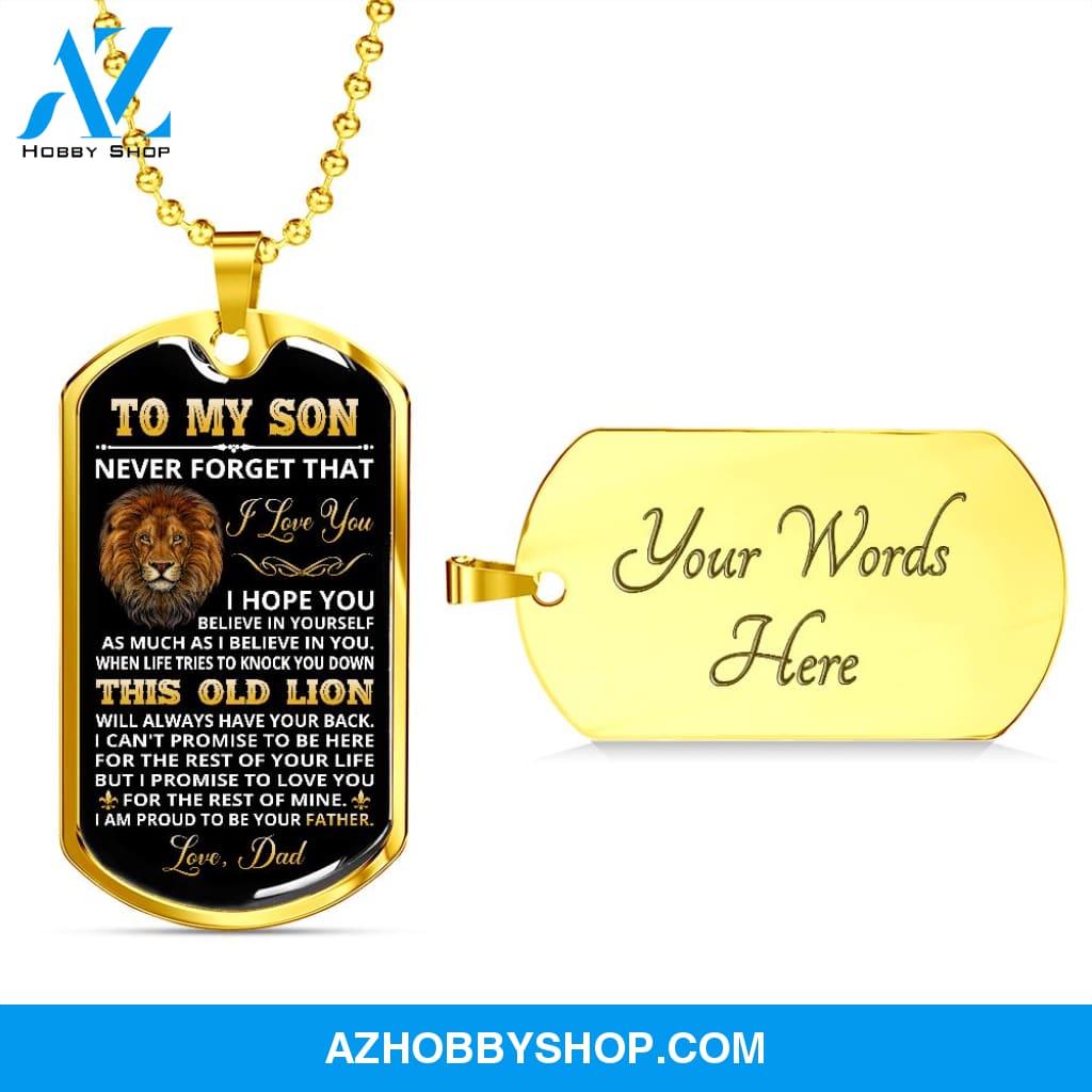 Son - Proud Of You - Military Necklace
