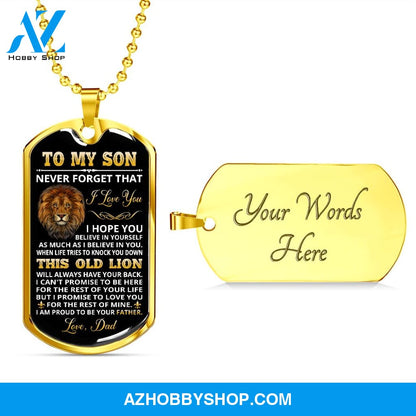 Son - Proud Of You - Military Necklace
