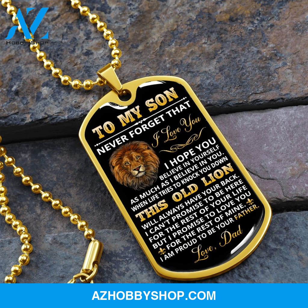 Son - Proud Of You - Military Necklace