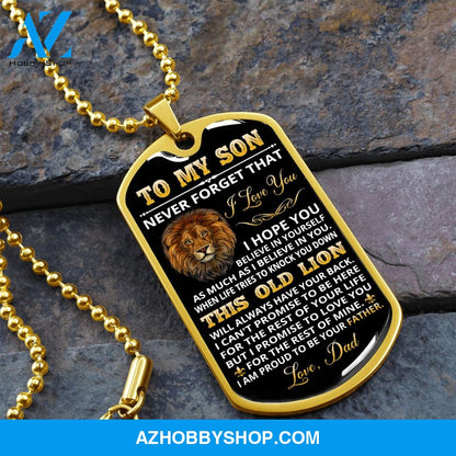 Son - Proud Of You - Military Necklace