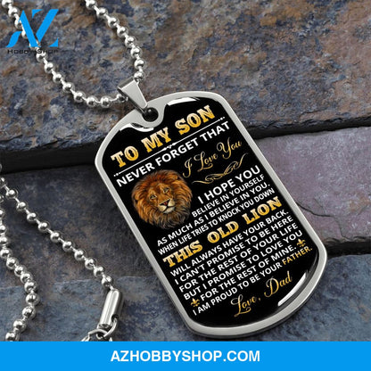 Son - Proud Of You - Military Necklace