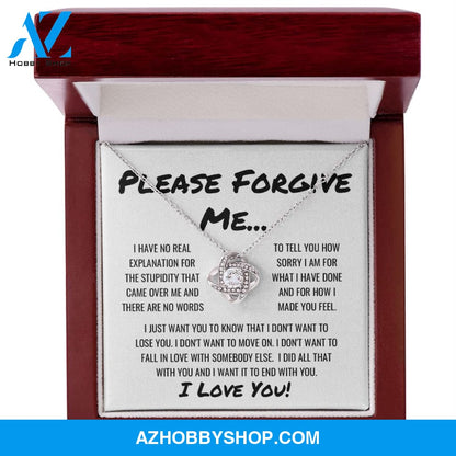 Sorry Forgive Me Apology Love Knot Necklace