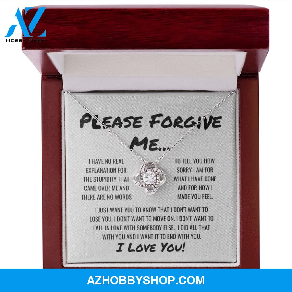 Sorry Forgive Me Apology Love Knot Necklace