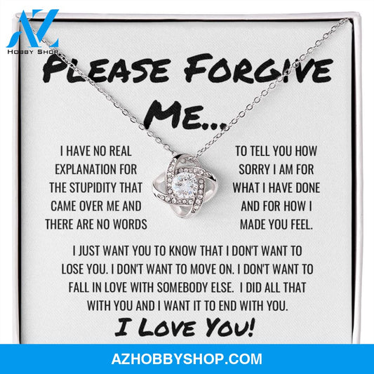 Sorry Forgive Me Apology Love Knot Necklace