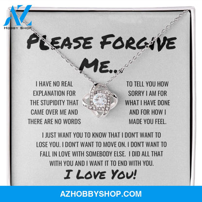 Sorry Forgive Me Apology Love Knot Necklace